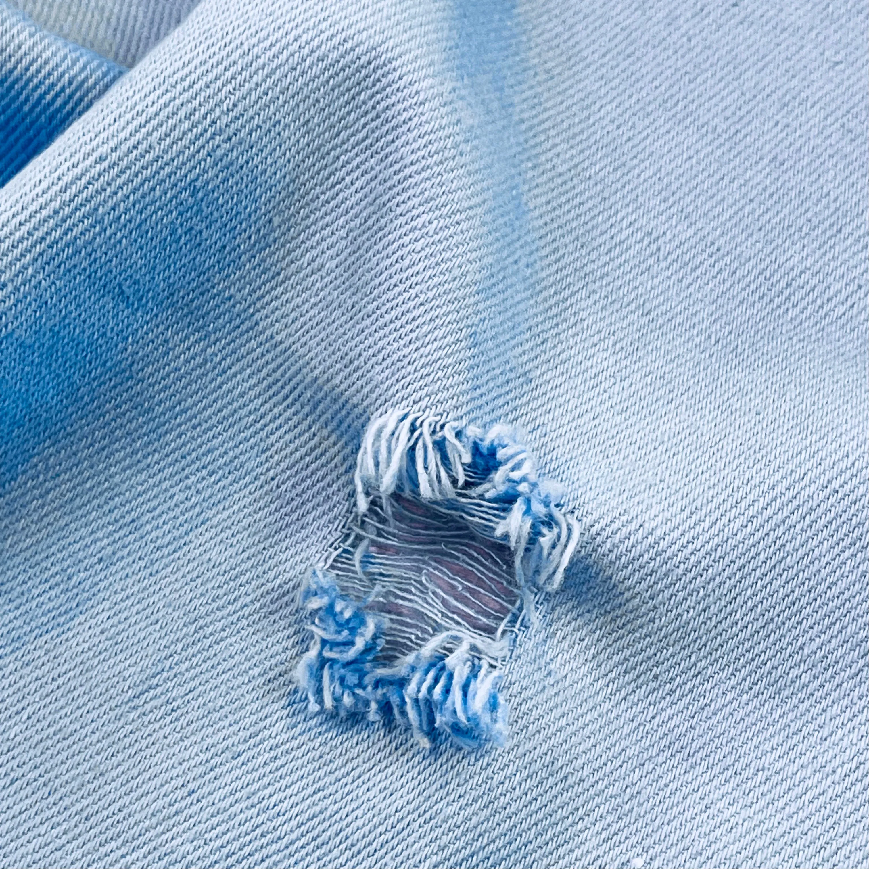50cm Sky Blue Distressed Spots Denim