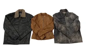 90s leather color structure jackets - 12 pcs