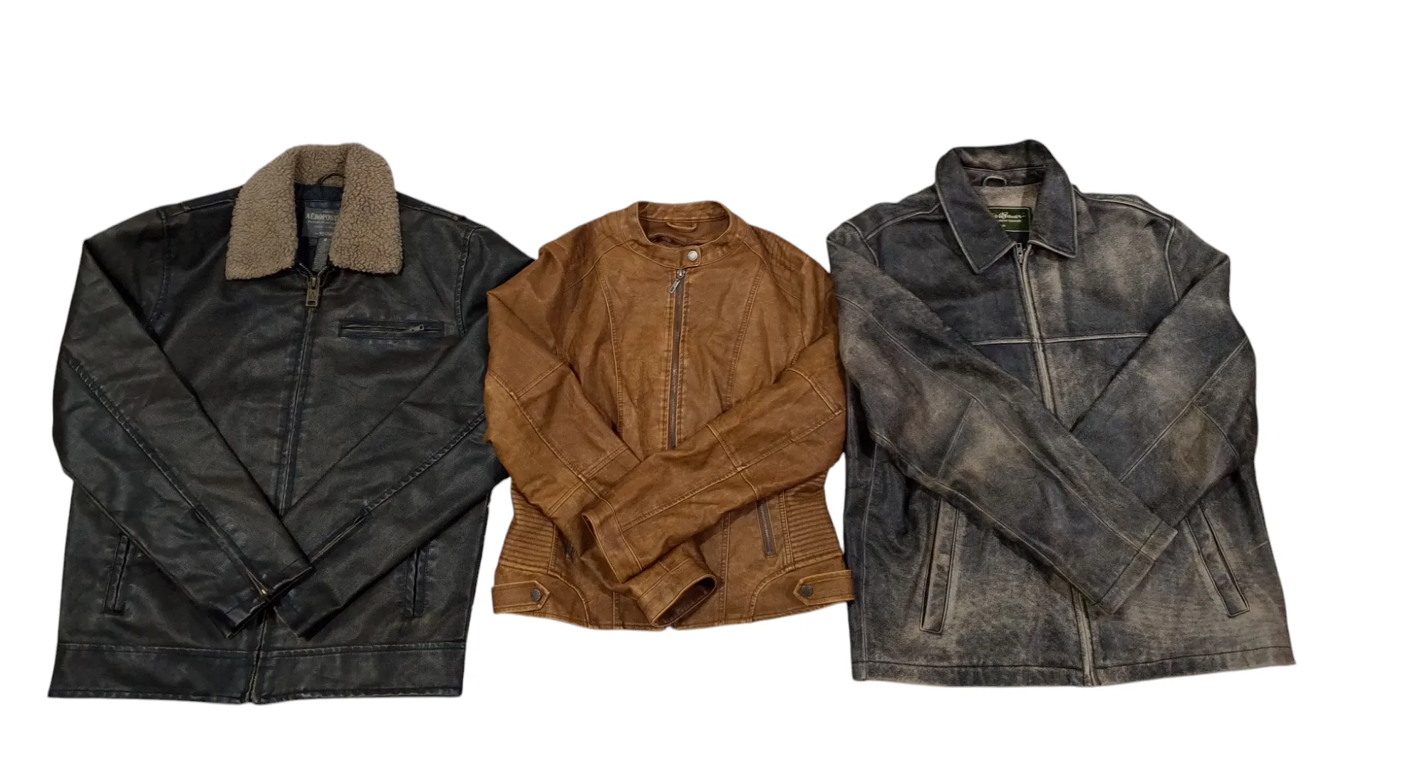 90s leather color structure jackets - 12 pcs