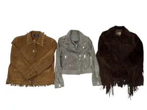 90s suede fringe jackets Grade abc - 8 pcs
