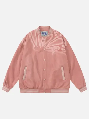 Aelfric Eden Embroidery Butterfly Varsity Jacket