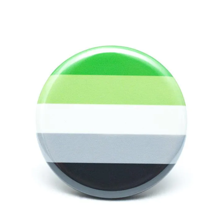 Aromantic pride flag button