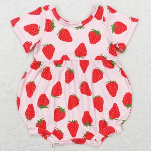 Baby Girls Romper Strawberry Short Sleeve Rompers SR0535