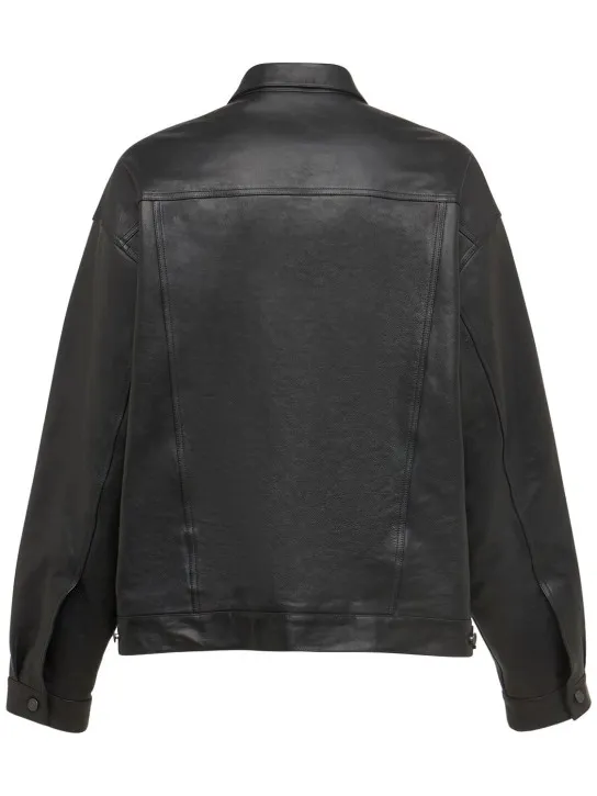 Balenciaga   Denim-style leather jacket 