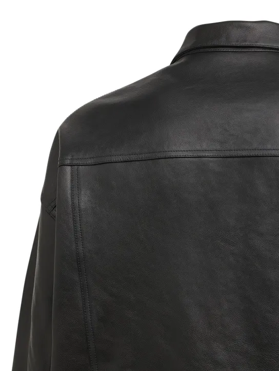Balenciaga   Denim-style leather jacket 