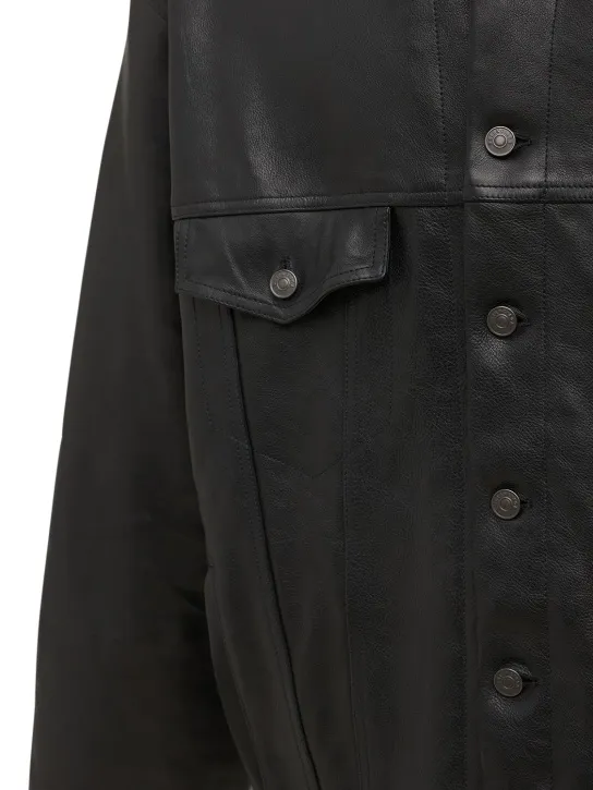 Balenciaga   Denim-style leather jacket 