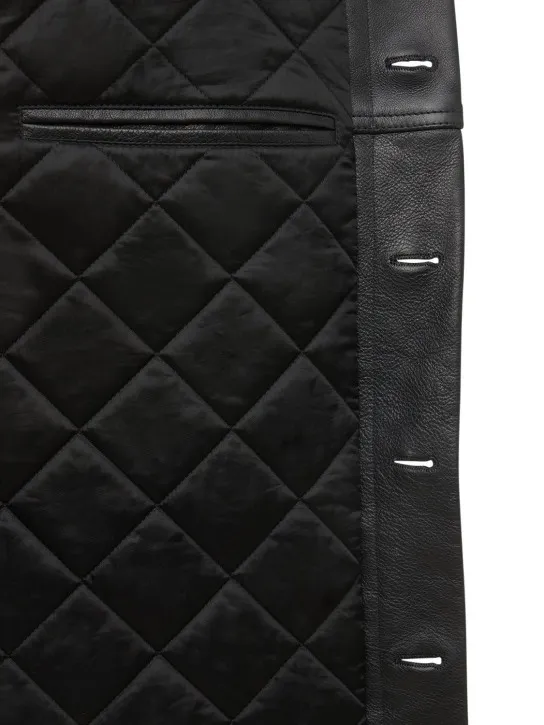 Balenciaga   Denim-style leather jacket 