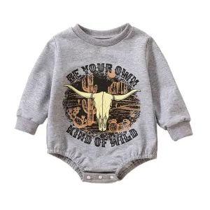 Be Your Own Kind Of Wild - Baby Boys Long Sleeve Romper
