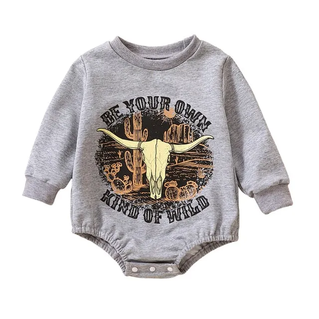 Be Your Own Kind Of Wild - Baby Boys Long Sleeve Romper