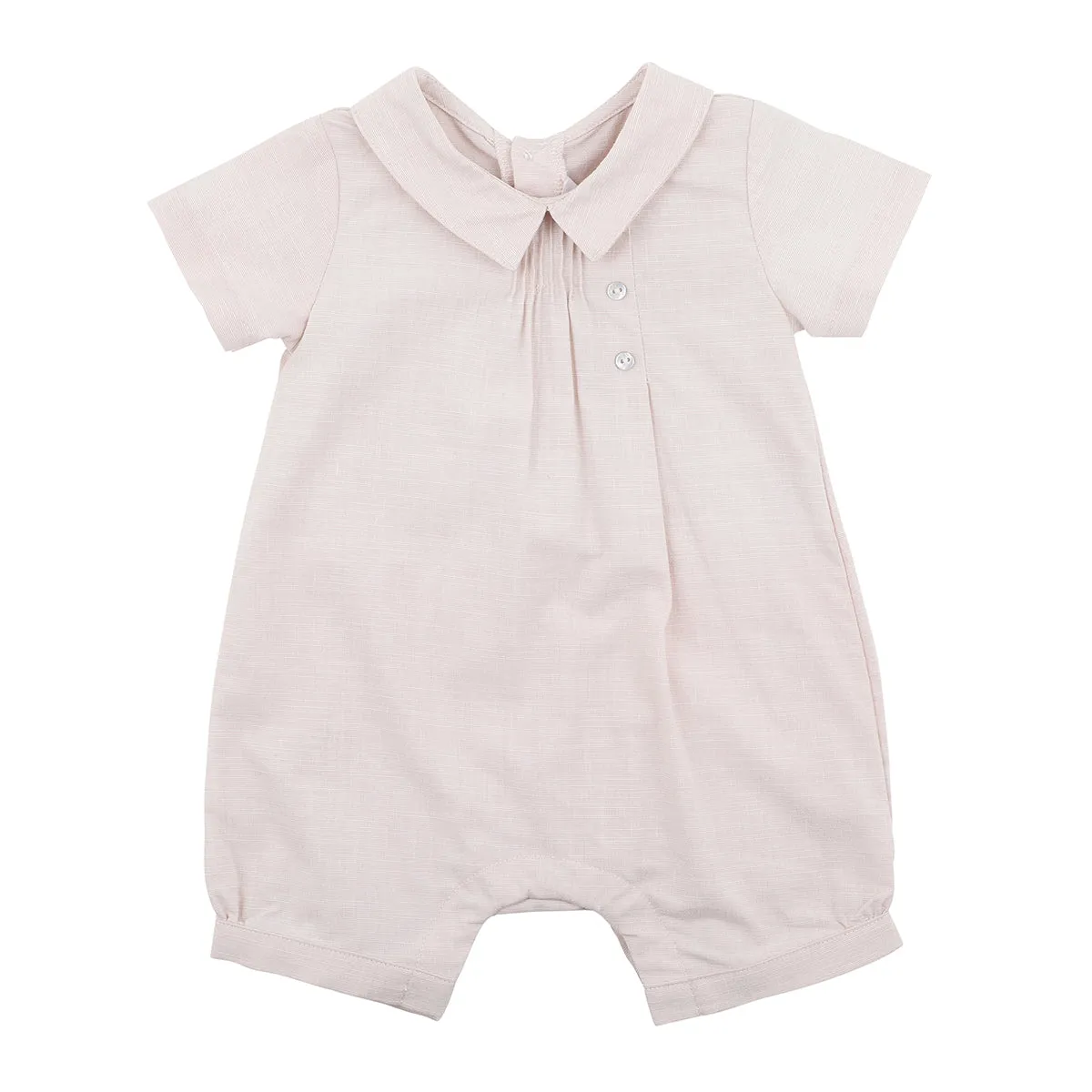 Bebe Edward Collar Romper in Stone (Size NB-1)