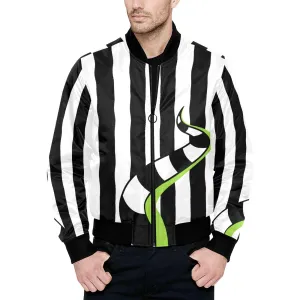 Beetlejuice & Sandworm Quilted Bomber Jacket