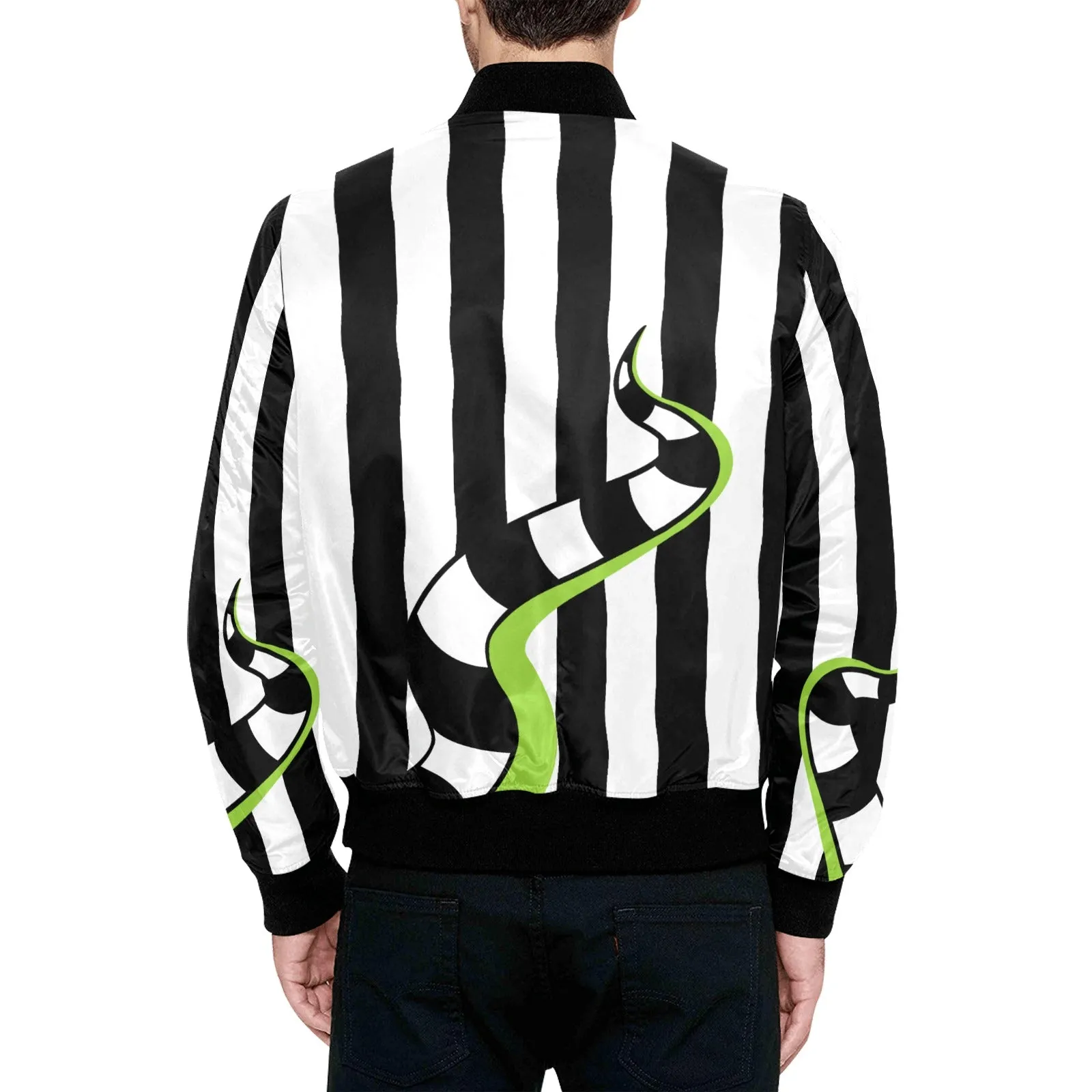 Beetlejuice & Sandworm Quilted Bomber Jacket