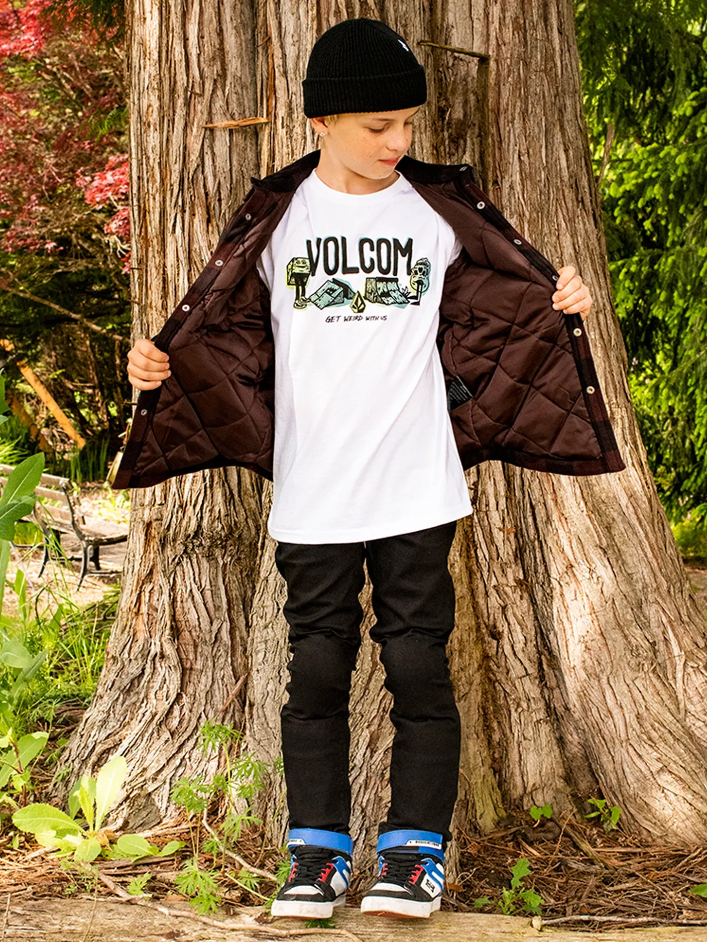 Big Boys Bowered Fleece Long Sleeve Jacket - Mahogany
