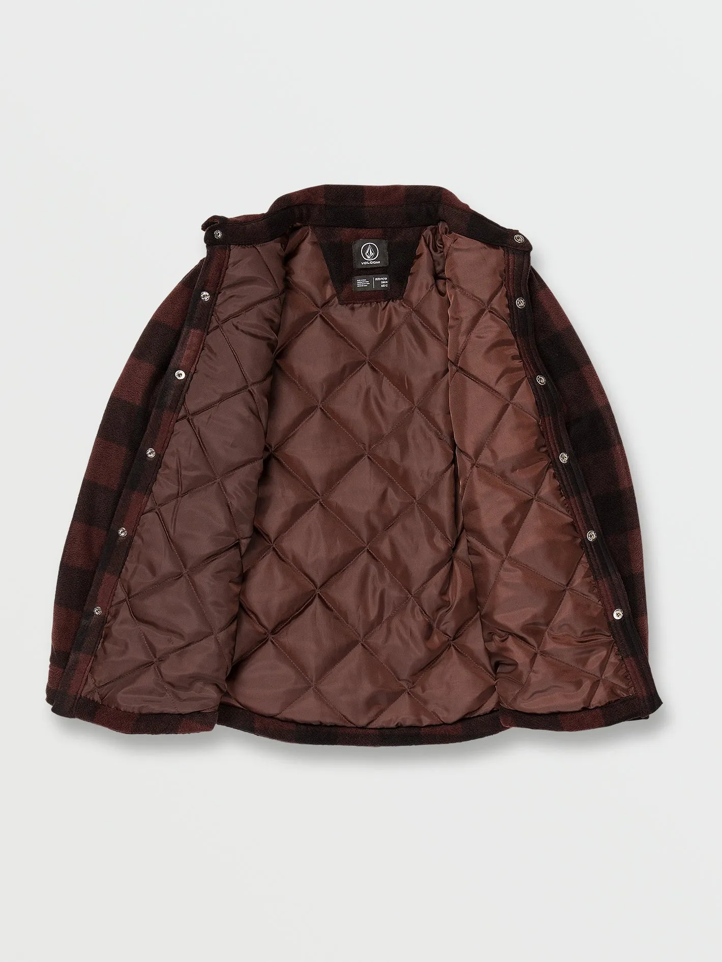 Big Boys Bowered Fleece Long Sleeve Jacket - Mahogany