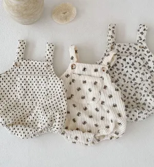 Bizzi Growin Neutral Corduroy Rompers 3 Colours