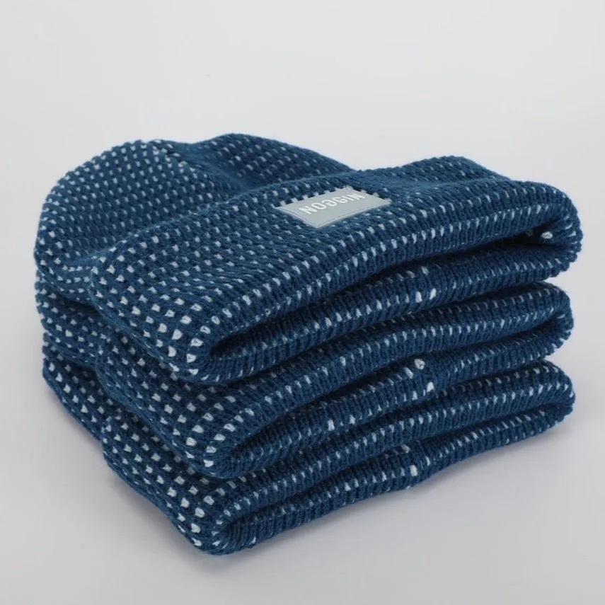 BLUE WarmHug Waffle Beanie