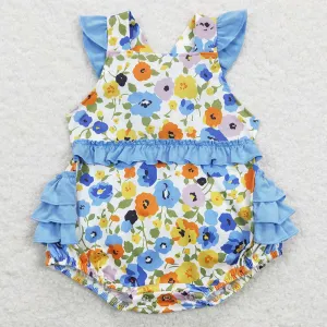 Boutique Infant Girls Romper Flower Print Cute Jumpsuits SR0824