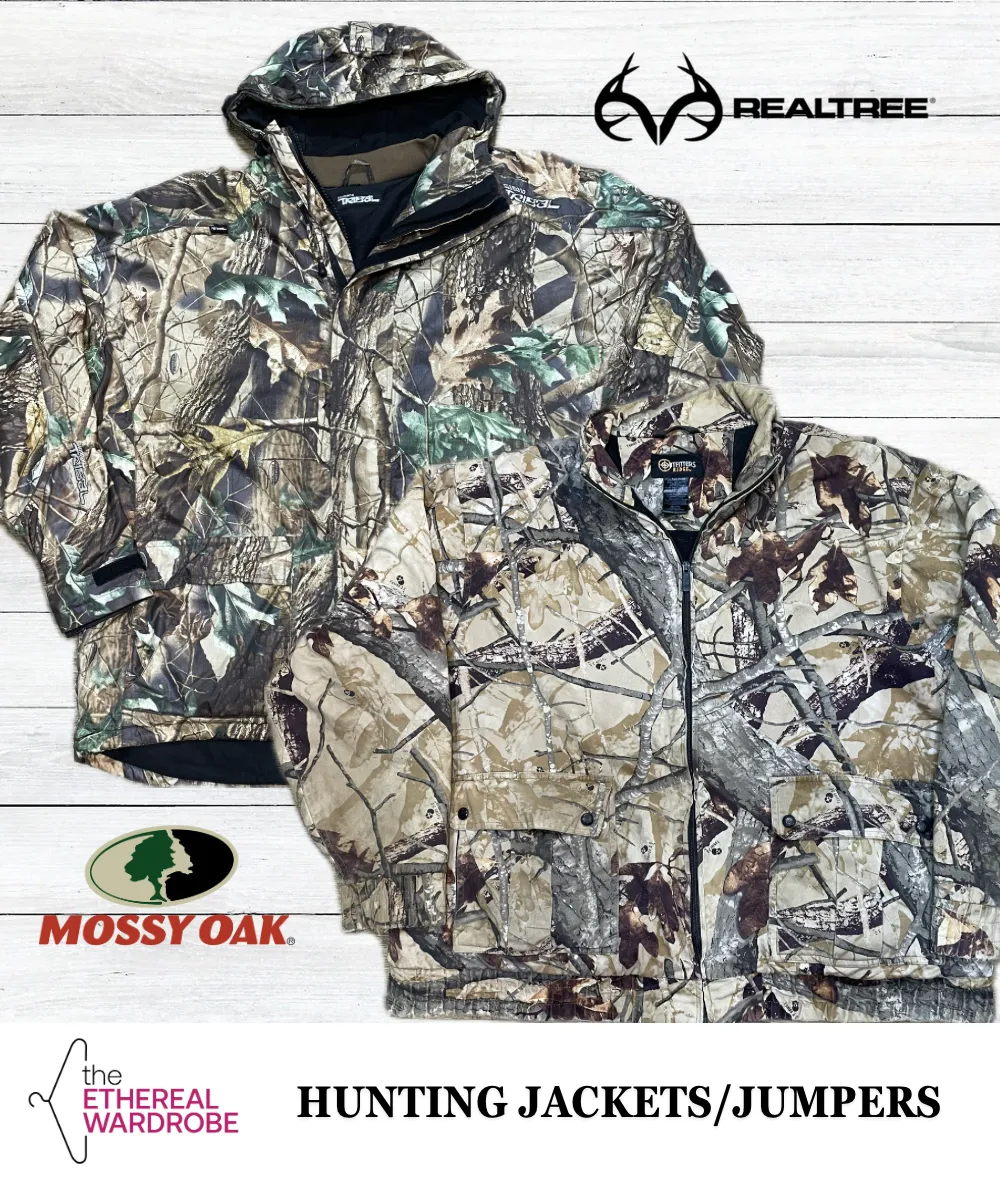 Branded Jungle Print Hunting Jackets & Jumpers including Realtree amd Mossy Oak