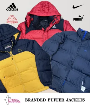 Branded Puffer Jackets Including Nike, Adidas & Columbia