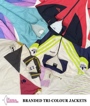 Branded Tri-Colour Jackets including Adidas, Reebok, Puma Lotto and Other Brands mostly Vintage pcs