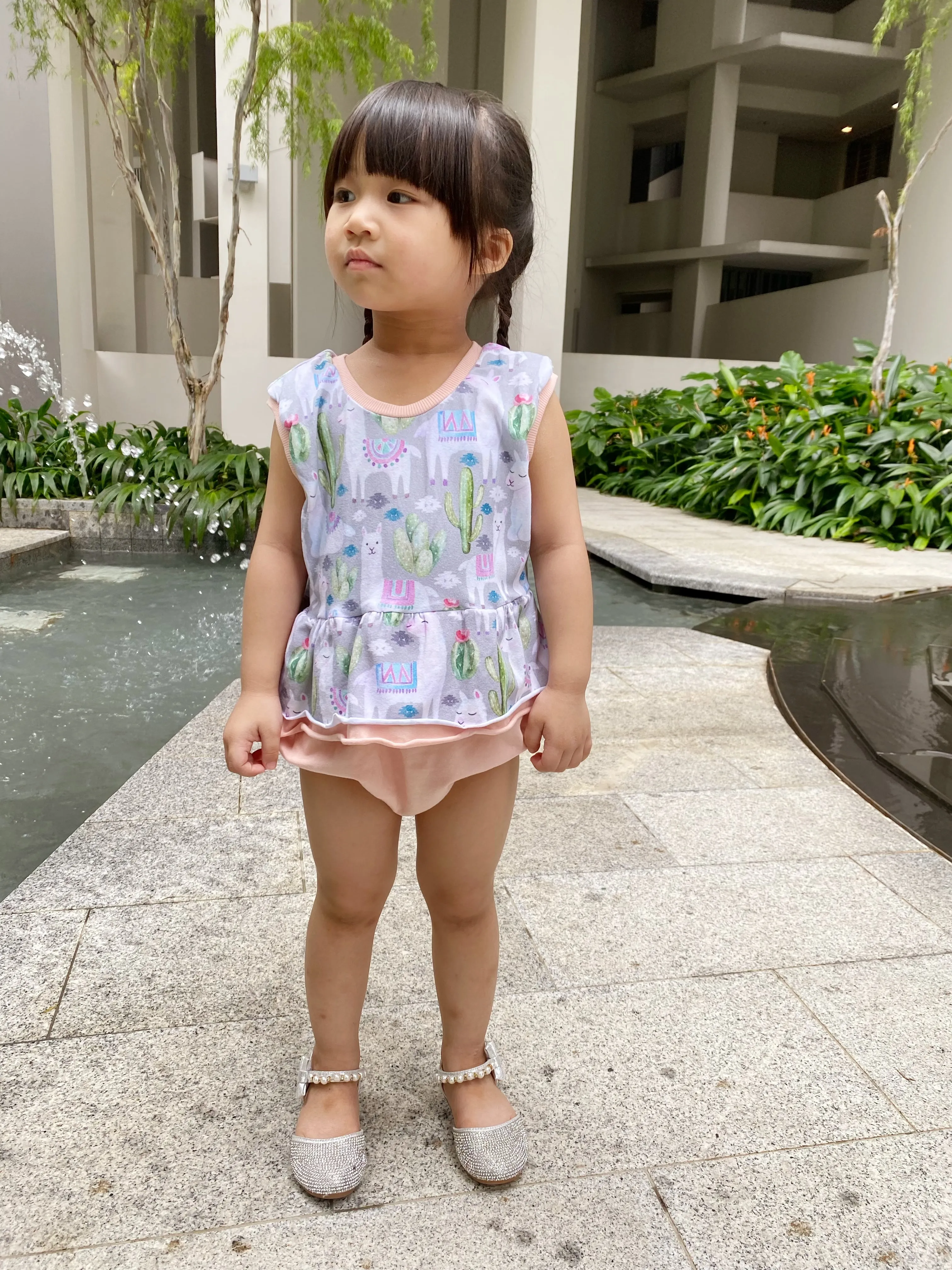 Child Plum Bubble Romper Digital Sewing Pattern Sizes NB-5T