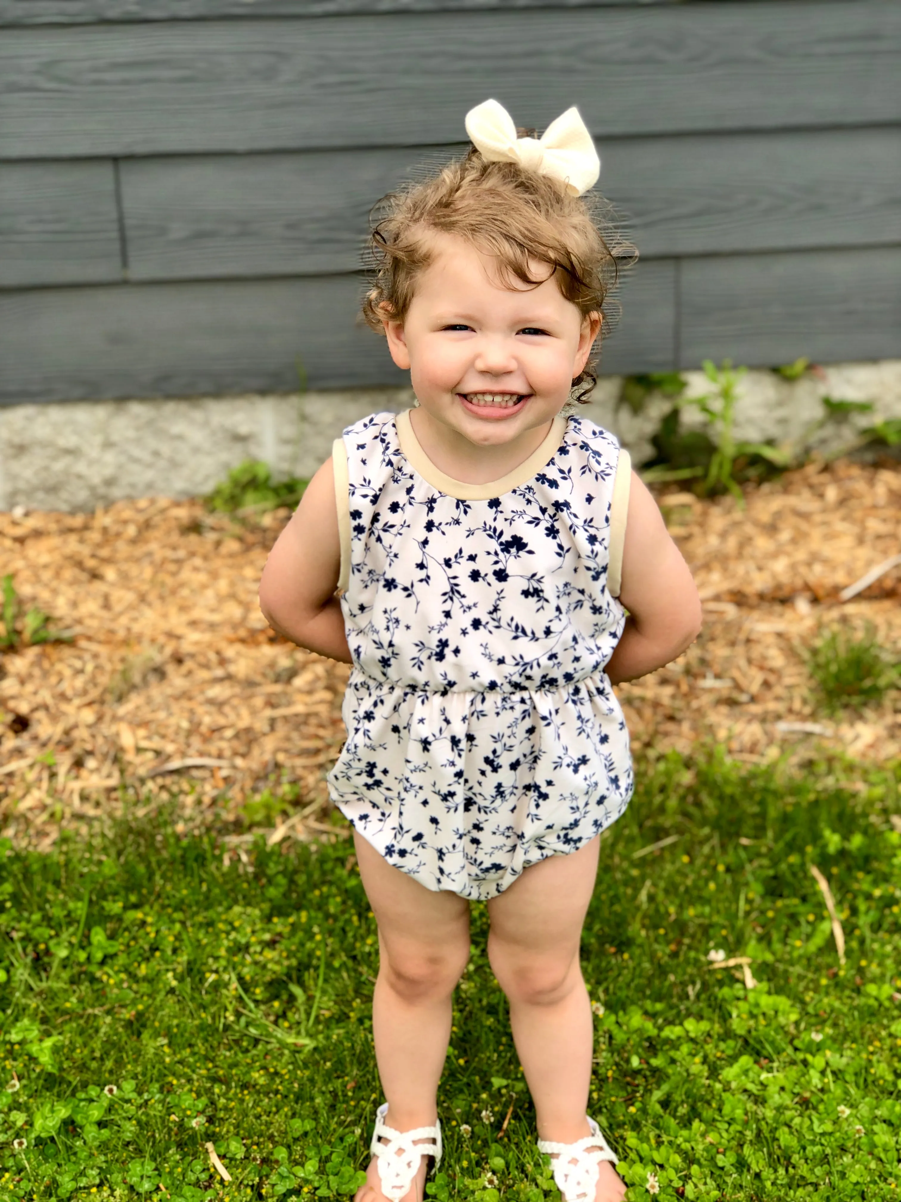 Child Plum Bubble Romper Digital Sewing Pattern Sizes NB-5T