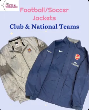 Club & National Football/Soccer Team Jackets including Nike, Adidas, Reebok, Kappa, Umbro and other brands