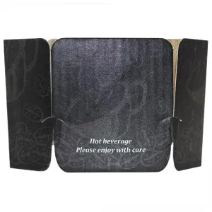 Coffee Sleeves -  Tulip Cup Jackets - Ebony - 1,000 ct
