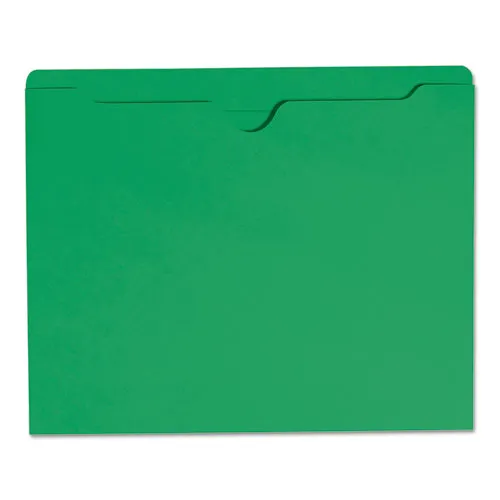 Colored File Jackets With Reinforced Double-ply Tab, Straight Tab, Letter Size, Green, 100/box