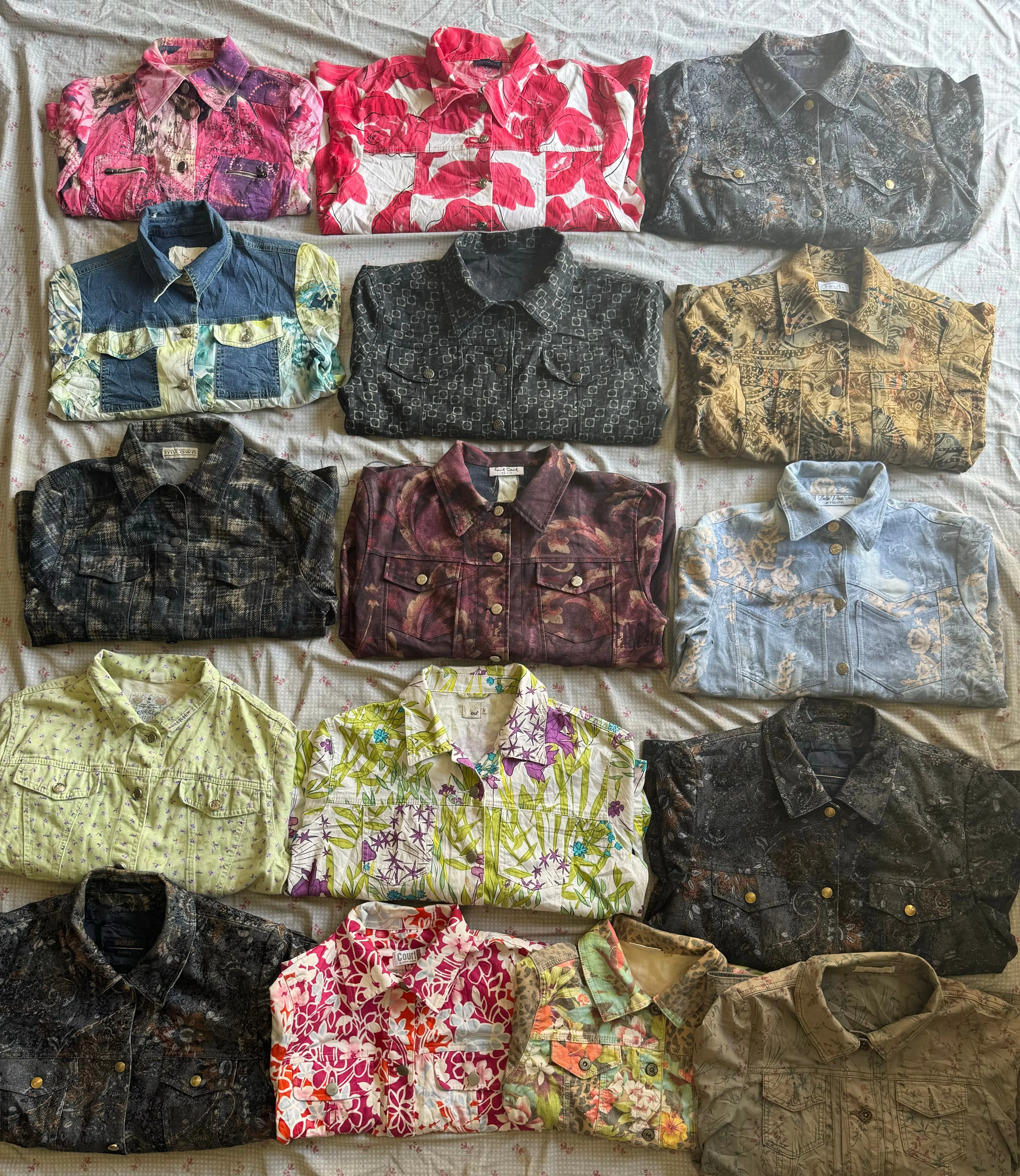 Denim Printed  jackets 16 pieces