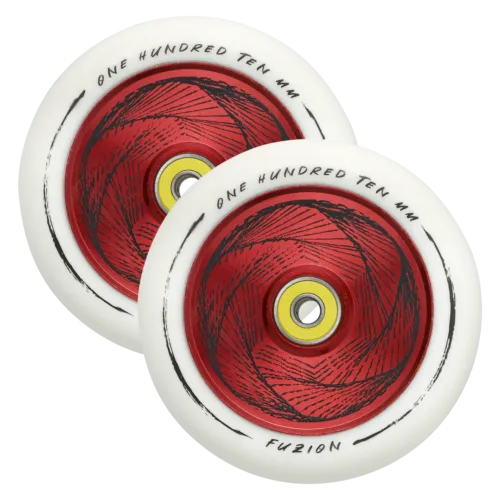 Fuzion Marker 110mm Hollowcore Red Core w/ White PU (Pair)