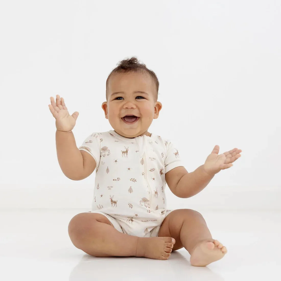 Happy Holidays Zip Romper