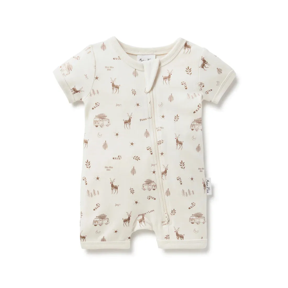 Happy Holidays Zip Romper