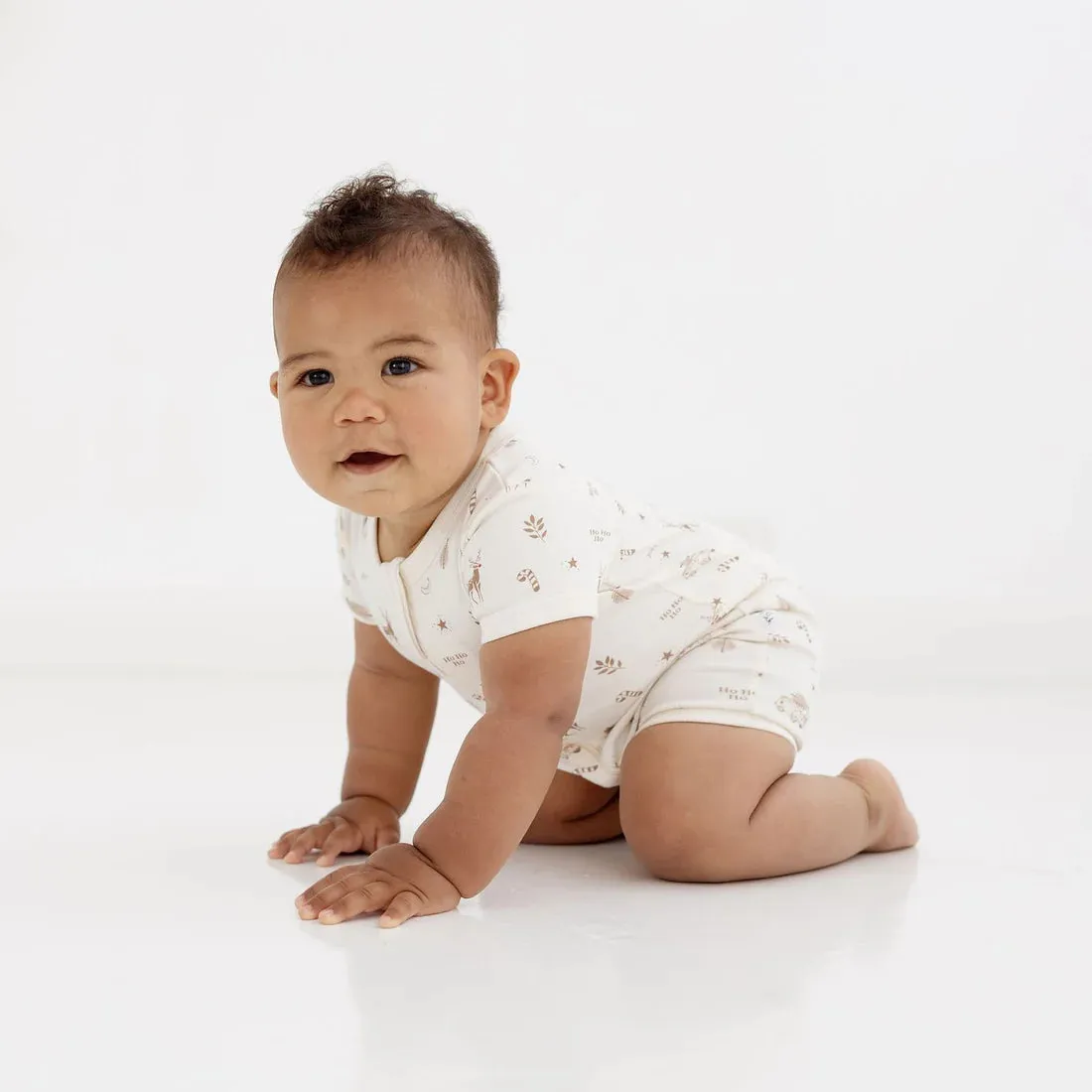 Happy Holidays Zip Romper