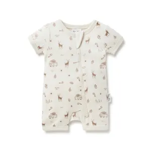 Happy Holidays Zip Romper