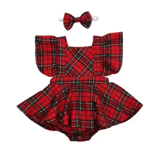 Holly Tartan Romper Set
