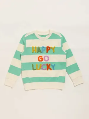 HOP Kids Off-White Striped Sweatshirt