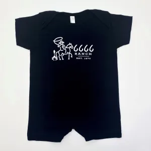Infant Retro Cowboy Romper Black