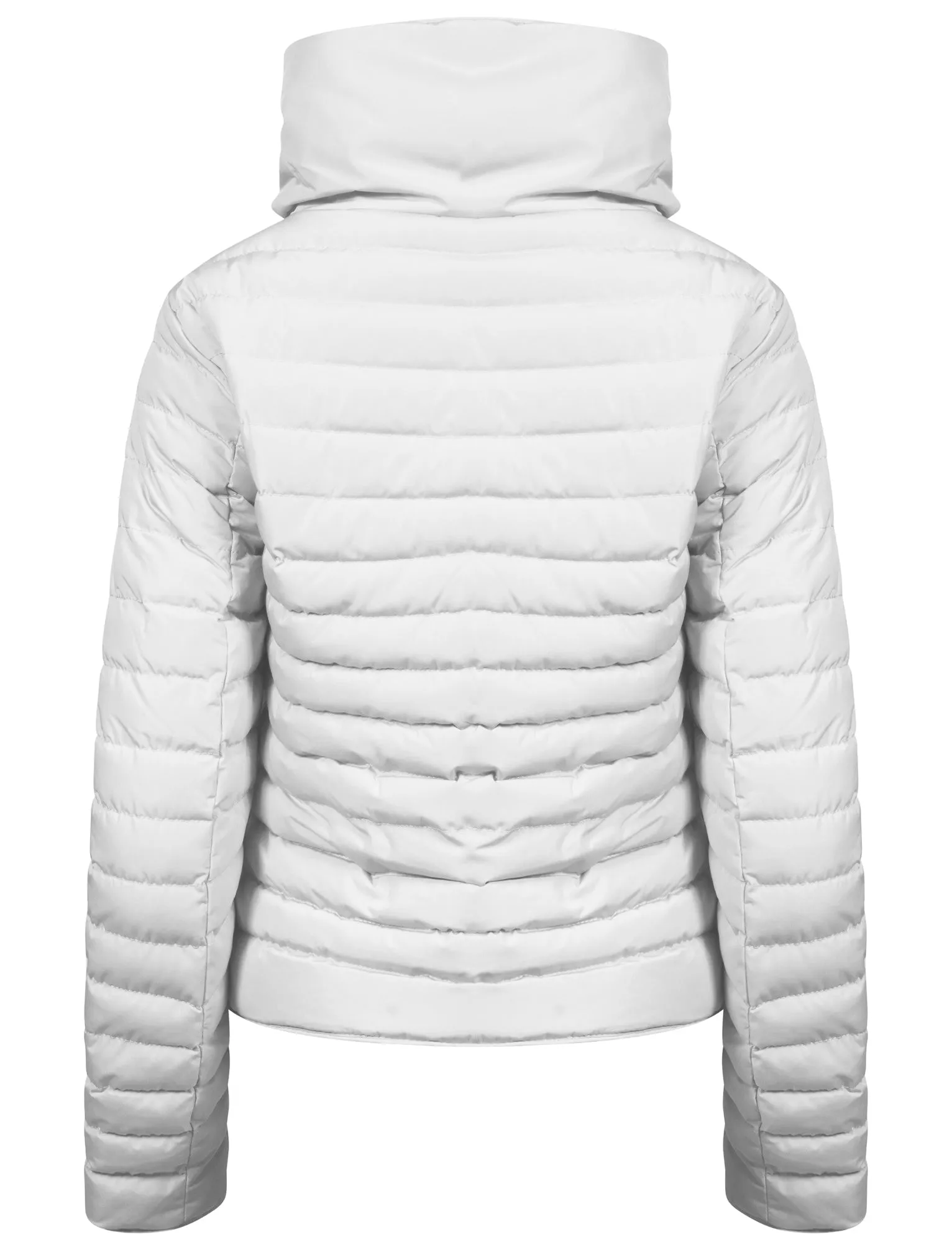 Jenny Funnel Neck Quilted Jacket in Ivory  - Tokyo Laundry