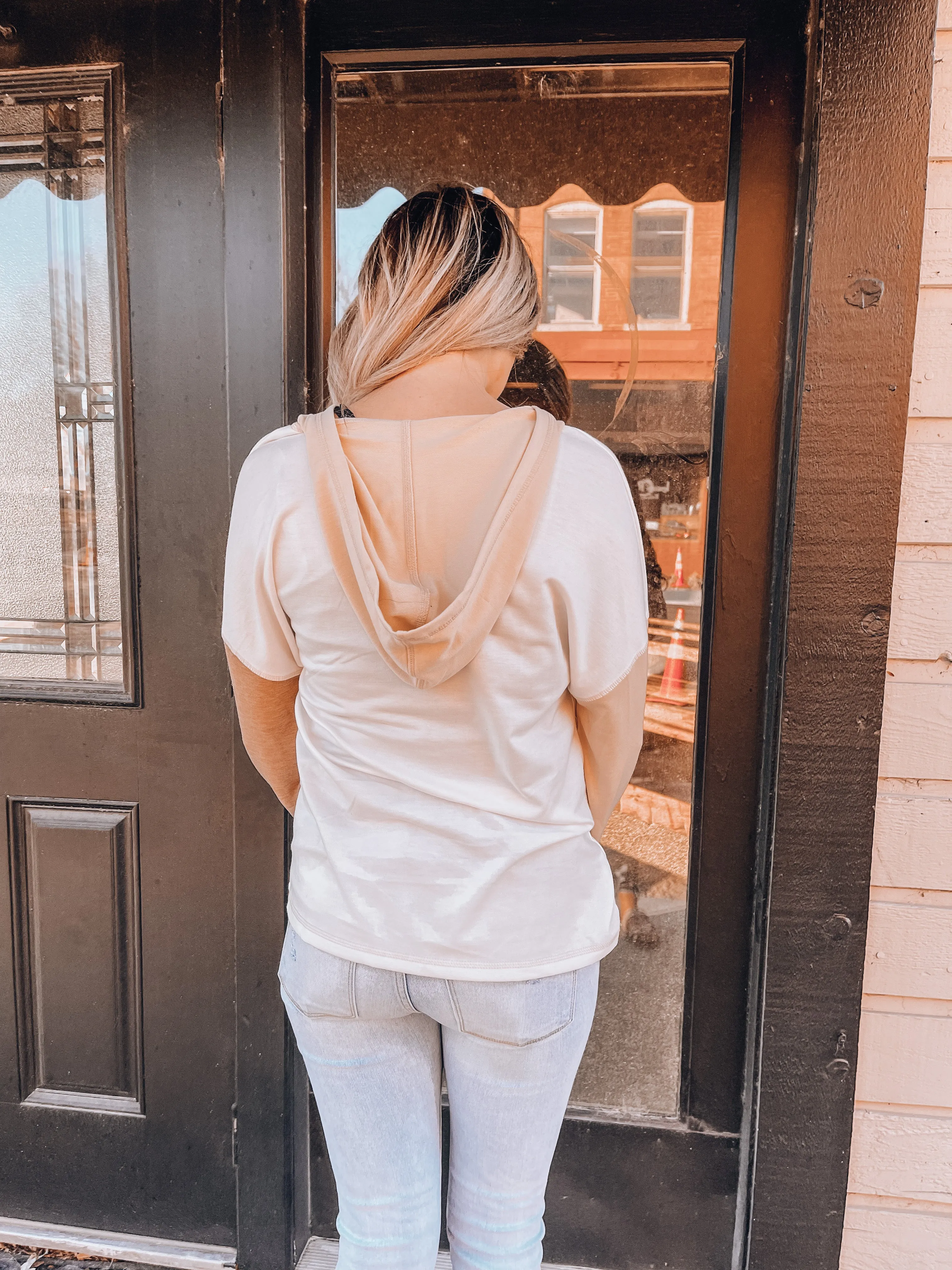 Kora Khaki Colorblock Hoodie
