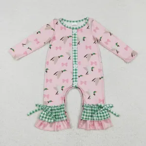 LR1689  baby girl clothes mallard  girl winter romper
