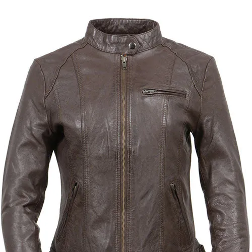 Milwaukee Leather Vintage SFL2811 Women's Brown Zipper Front