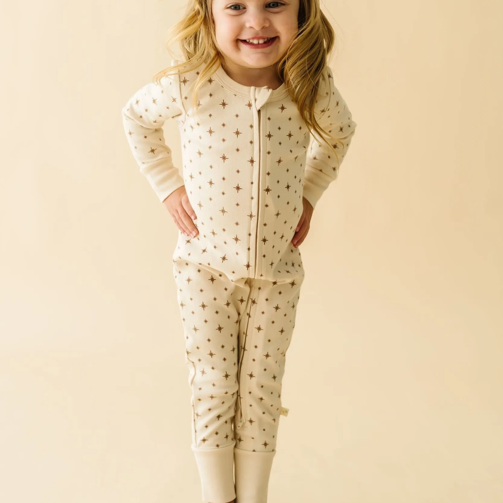 Organic 2-Way Zip Romper - North Star