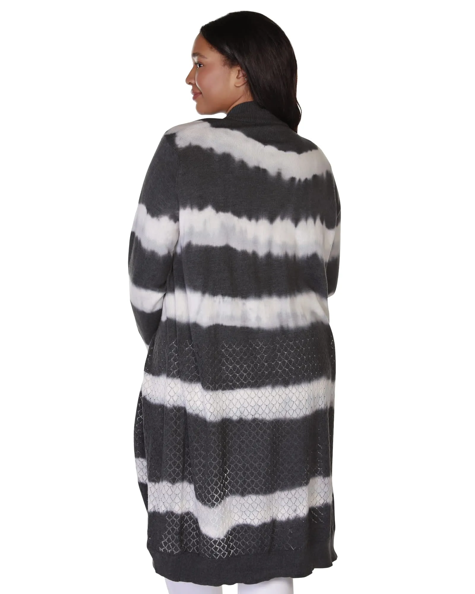Payton Tie-Dye Sweater | Heather Charcoal /White