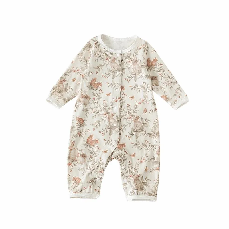 Pure Cotton Long Sleeve Romper  || Up & Away
