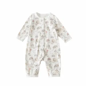 Pure Cotton Long Sleeve Romper  || Up & Away