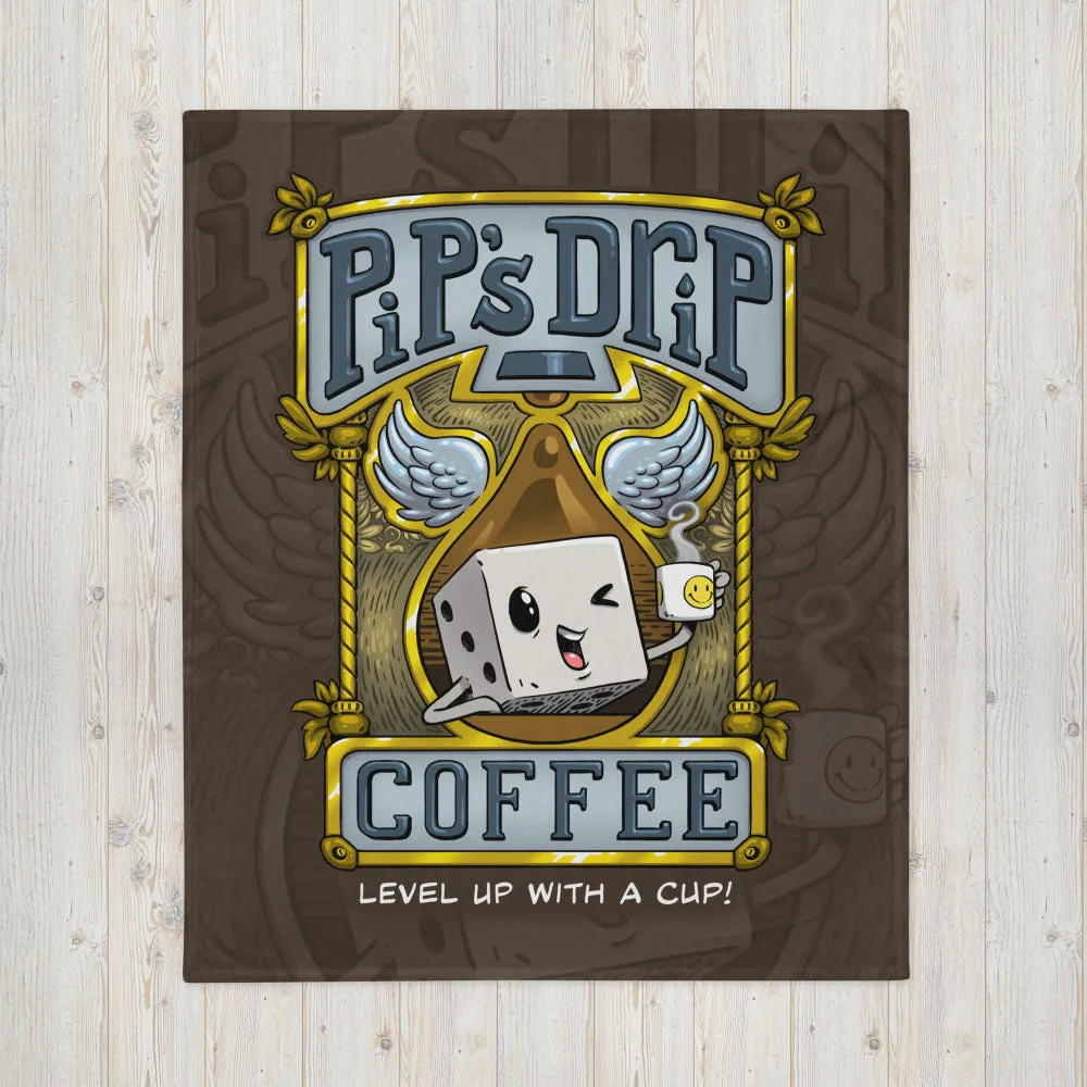 "Pip's Drip Coffee" Throw Blanket