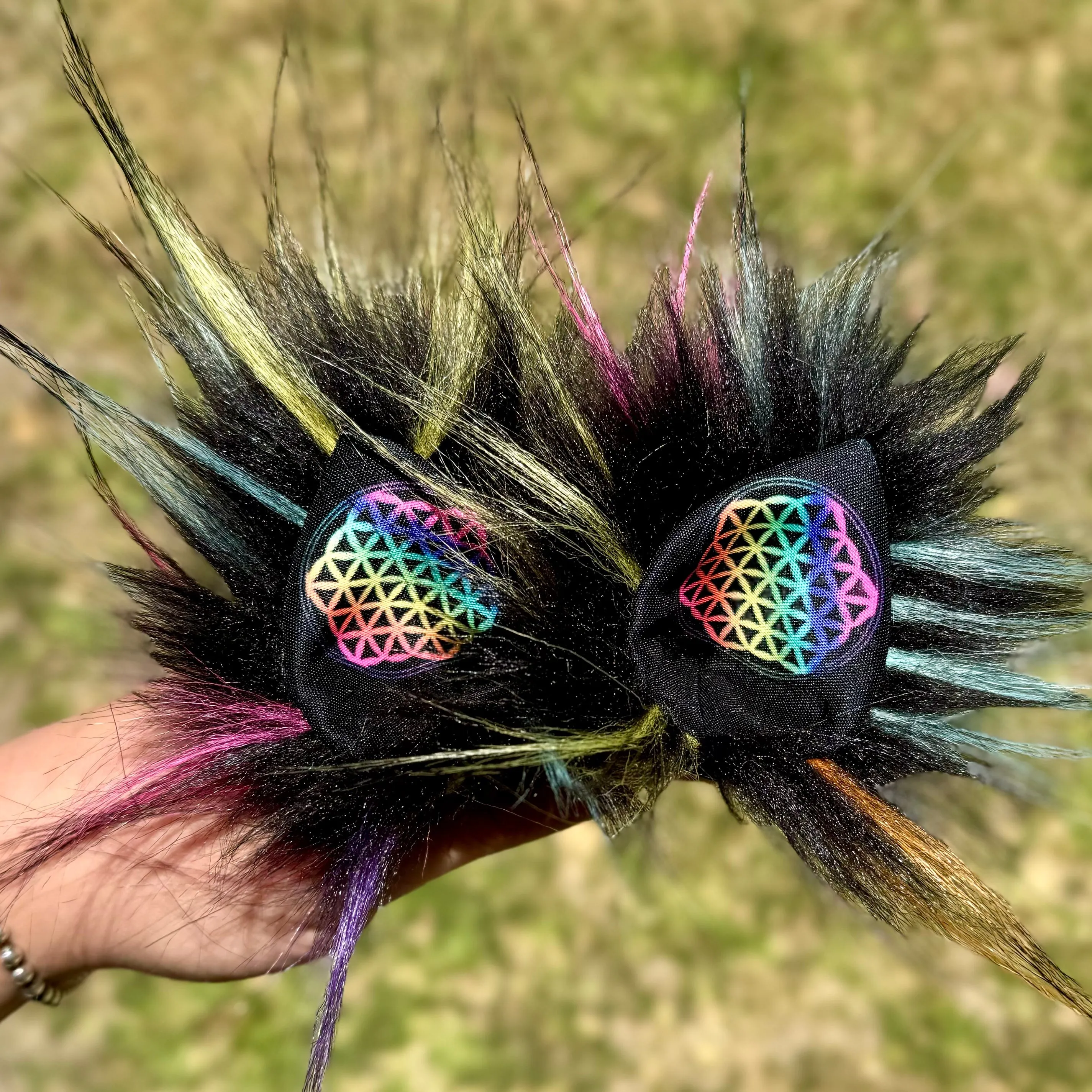 Sacred Rainbowz Ears 🖤🌈 by @kellyy.annee