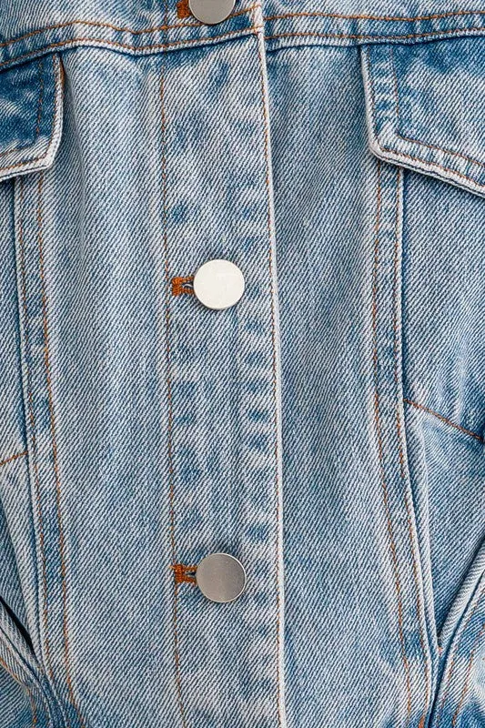 Short Sleeve Denim Romper  * Online Only*