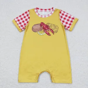 SR0770 baby boy clothes Crayfish boy summer romper toddler summer clothes